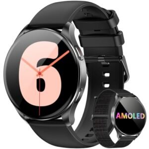 Smartwatch Masculino e Feminino AMOLED 1.43" com Chamadas Bluetooth,100+ Modos Esportivos, IP68, 2 Pulseiras
