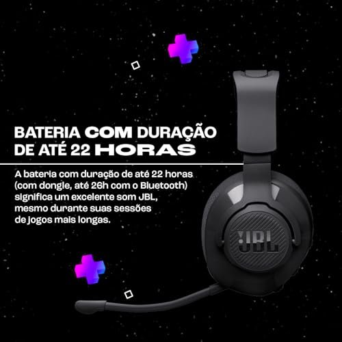 JBL, Fone de Ouvido Com Fio, Quantum 360 Wireless, Headset Gamer, Over Ear, Microfone Removível - Preto - Imagem 4