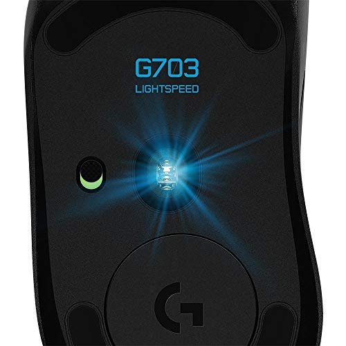 Mouse Gamer Sem Fio Logitech G703 LIGHTSPEED com RGB LIGHTSYNC, 6 Botões Programáveis, Sensor HERO 25K e Bateria Recarregável - Compatível com POWERPLAY - Imagem 4