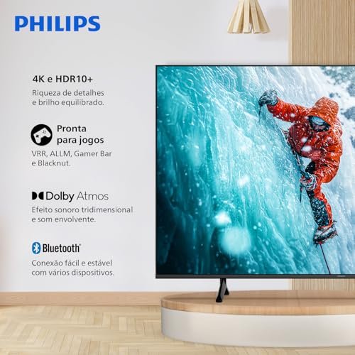 PHILIPS Smart TV, 55" 4K, 55PUG7300, Comando de Voz, Bluetooth, HDR, Dolby Atmos, HDMI, USB, Wi-Fi - Imagem 3