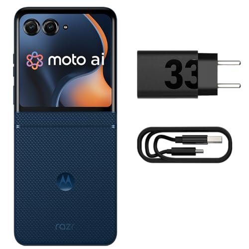 Smartphone Motorola Razr 60-256GB 24GB (12GB RAM+12GB Ram Boost) Tela dobrável 6,9" pOLED e externa 3,6” Moto AI camera IP48 - Azul Marinho - Imagem 4