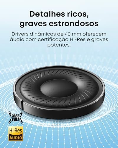 soundcore Q20i da Anker, Fone de Ouvido Bluetooth ANC Híbrido Ativo, 60H - Imagem 3